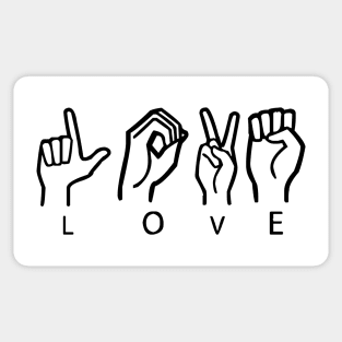 American Sign Language Love Sticker